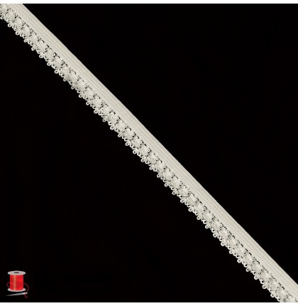 Резинка бельевая ажурная шир.15 мм арт.2566 цв.белый уп.45 м