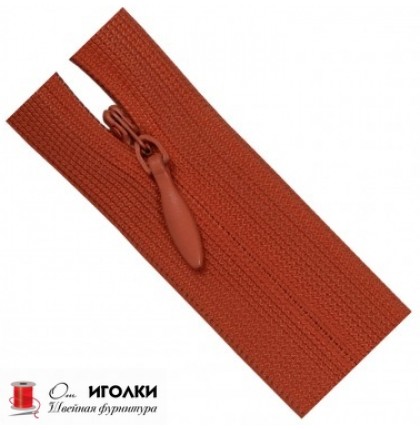 Молнии потайные Zipper 60 см цв.темно-красный арт.148-60 уп.100 шт